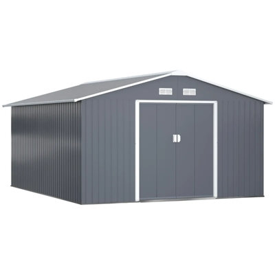 Spacious Storage Sheds, Galvanized Steel Modern Metal Shed For Backyard