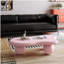 Table basse de 40 pouces en forme de nuage, table basse basse avec 3 pieds sphériques pour le salon, rose-1049450079-1049450066