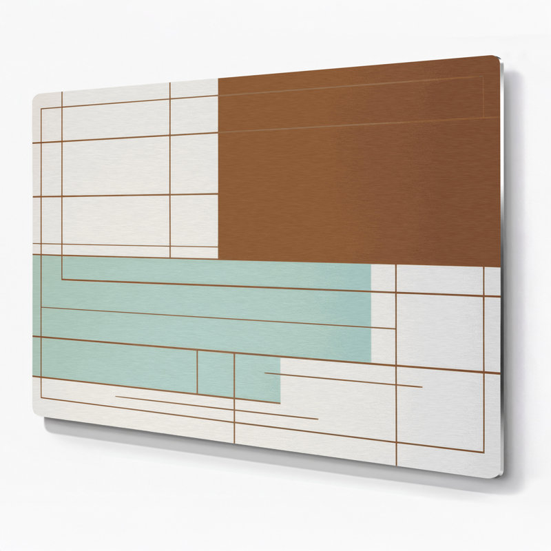 Minimalisme 63, art mural gris en métal, H 11 po x l 14 po