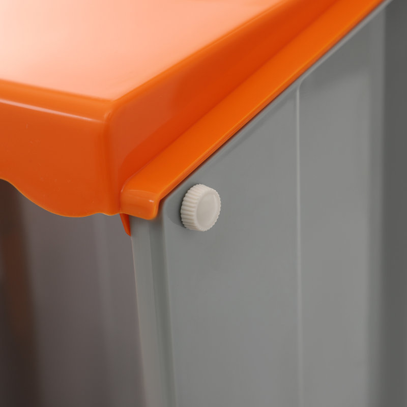 4-Compartment Chicken Nesting Box With Egg Collection, Orange