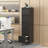 5 Drawer Metal Vertical File Cabinet With Lock On Wheels, Living Room Cabinet-1992017831