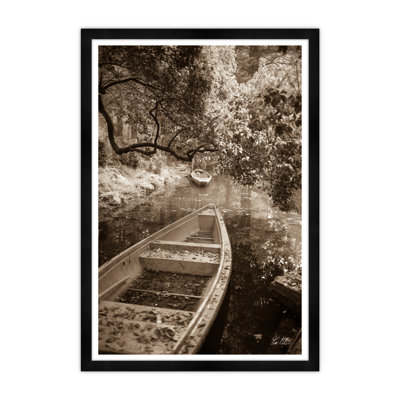 Bygone Rowboats II In Sepia Print by Tim Klein