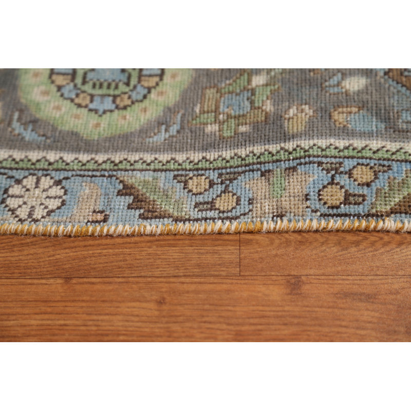 Tapis persan Tabriz patiné délavé surteint 8 x 11