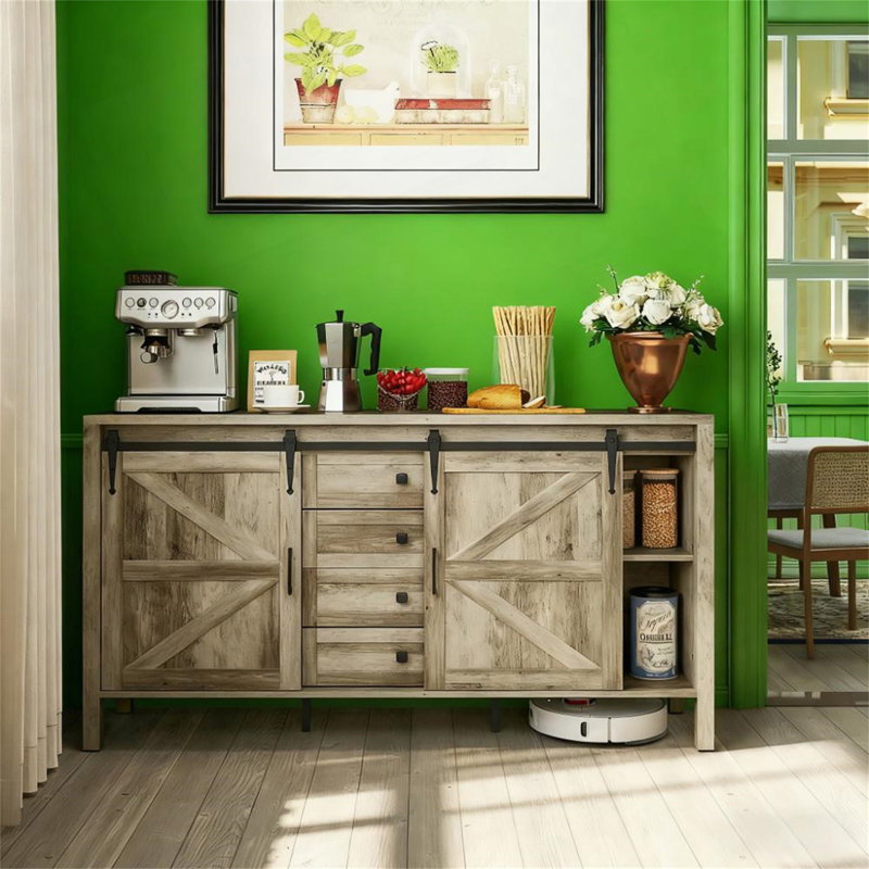 59"Sideboard with Thick Top  Buffet Cabinet