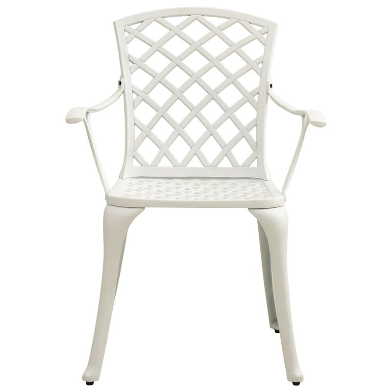 Ensemble bistro Ensemble de bistro d'extérieur standard en fonte d'aluminium bronze, Blanc