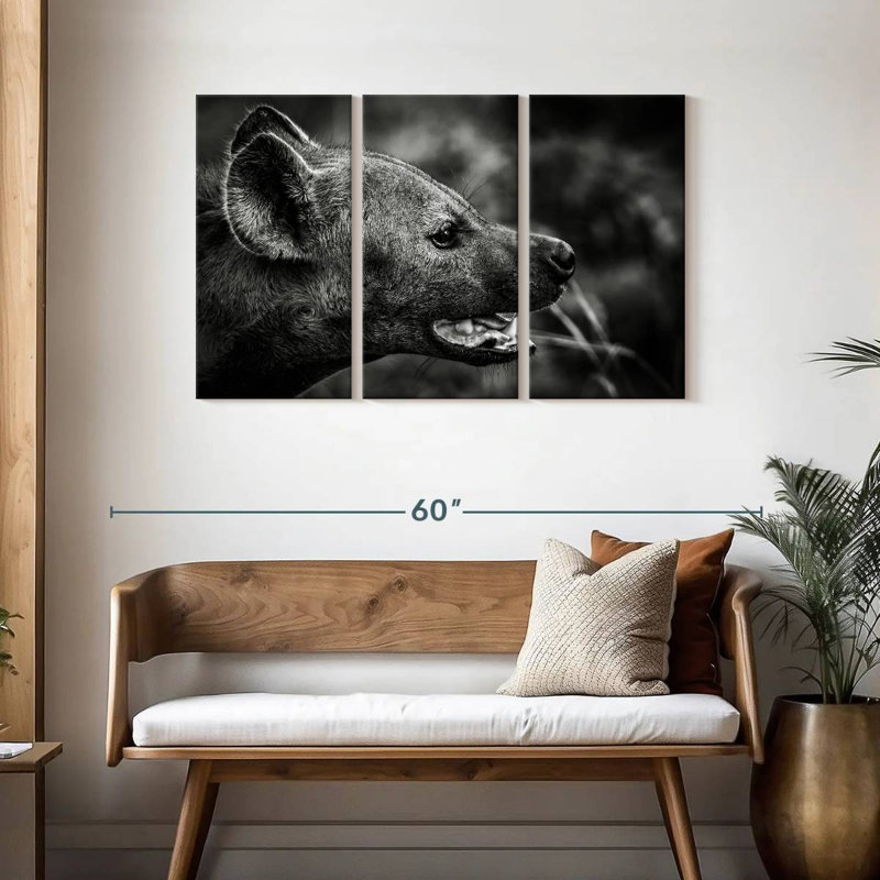 Hyena In Monochrome, 28" H x 45" W