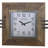 Industrial Analog Metal Mechanical Tabletop Clock in Brown/Black/Silver