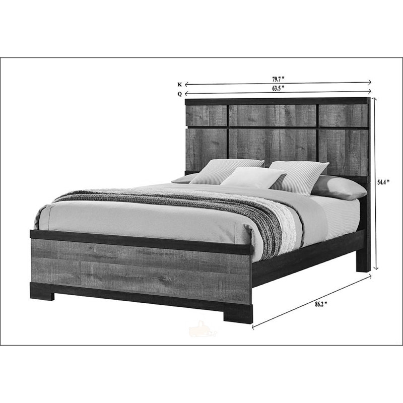 Contemporary Queen Panel Bed