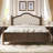 Solid Wood Bed Frame With Linen Upholstered Headboard, Wood Platform Bed With Wood Slats, No Box Spring Needed, Easy Assembly, Walnut-98972579