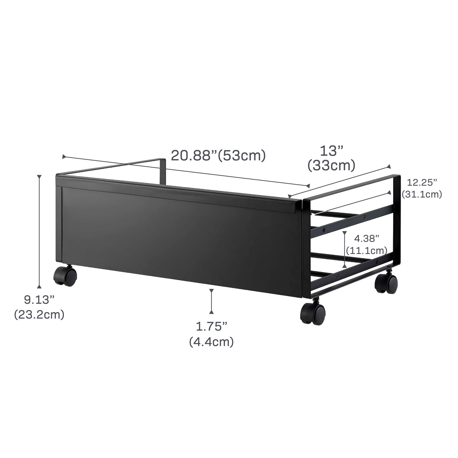 Underbed Storage Rack, Black