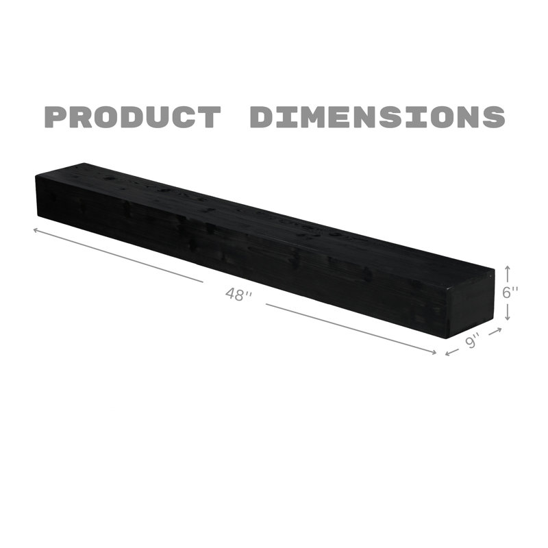 48 Inch Fsc Fir Wood Fireplace Mantel – Wall-mounted & Floating Shelf With Flat Surface For Modern Home Decor | Scratch-resistant
