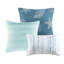 Ensemble de literie Calming Aqua, coton confortable, style côtier moderne, utilisation toutes saisons