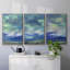 Island Dusk, ensemble de 3 toiles encadrées-97792139-97792140