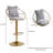 Velvet Bar Chair With Rotation And Adjustable Height
