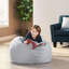 Fauteuil à billes gris - polyvalent pour différents espaces, poids de 300 lb, aspect gris sophistiqué et intérieur confortable rembourré de mousse