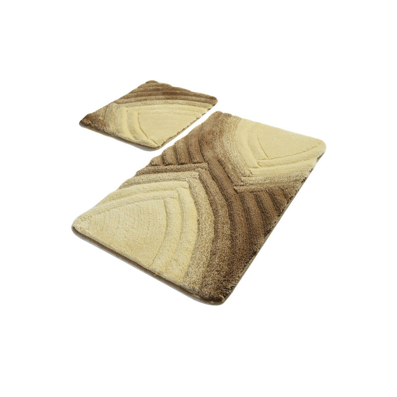 Ensemble de tapis de bain en acrylique (2 pièces) antibactérien et antidérapant, 19,7 po x 23,6 po et 23,6 po x 39,4 po | 100% acrylique, hauteur des poils: 0,7 à 1,2 po | Lavable à la machine, doux et durable pour le décor de votre salle de bain