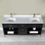 Ensemble de meuble-lavabo double 72 po Adaire avec comptoir en pierre composite blanc de Carrare sans miroir-411728535-411728534