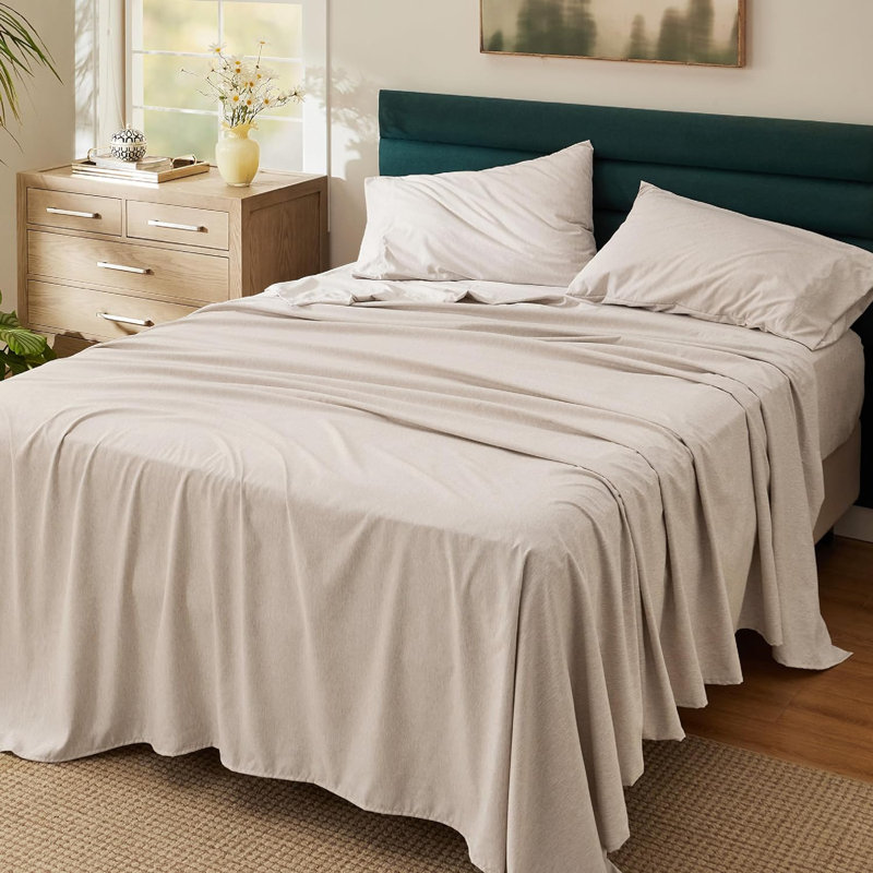 Polyester Standard, Warm Taupe, Twin XL Sheet Set with 1 Pillowcase
