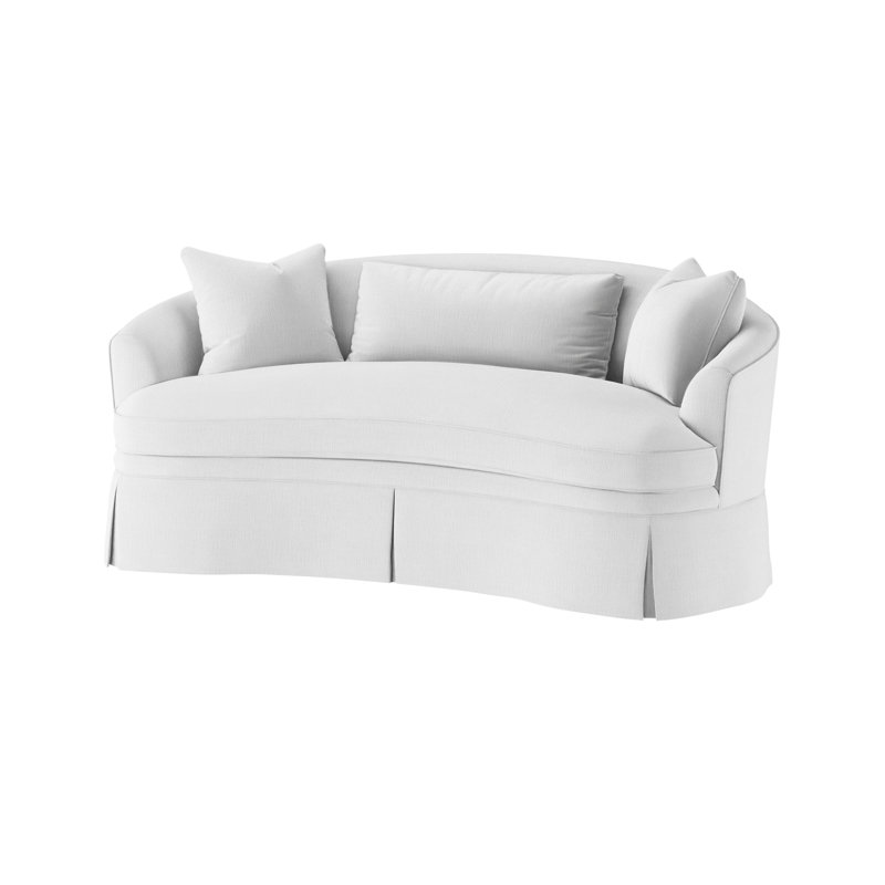 Edie 77'' Slipcovered Sofa, Page Snow (Performance fabric) 1355-91