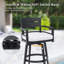 Aluminum Outdoor 360° Swivel Bar Stools Set of 2 with Cushions