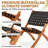 3 PCS Wood Outdoor Bistro Set With Coffee Table & Folding Chairs