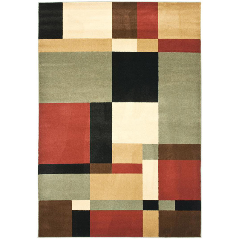 Tapis performance à motif géométrique Charis, Rectangle 6 pi 7 po x 9 pi 6 po