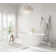 67 Inch Bathtub in Glossy White with Trim