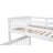 White Twinfull Bunk Bed With Storage And Features, Twin Size Trundle - Solid Wood For Dorm Or Bedroom Compartments, Guard Rail-1644608562