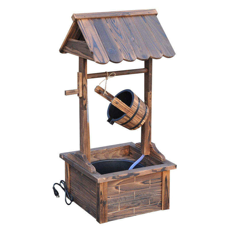 Indoor Outdoor Wood Waterfall Fountain