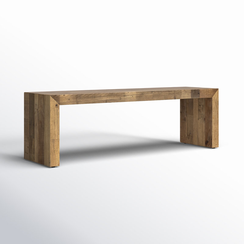 Ruskin Solid Wood Dining Bench, Brown, 18" H x 58" W x 15" D