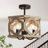Luther Wood Semi Flush Mount