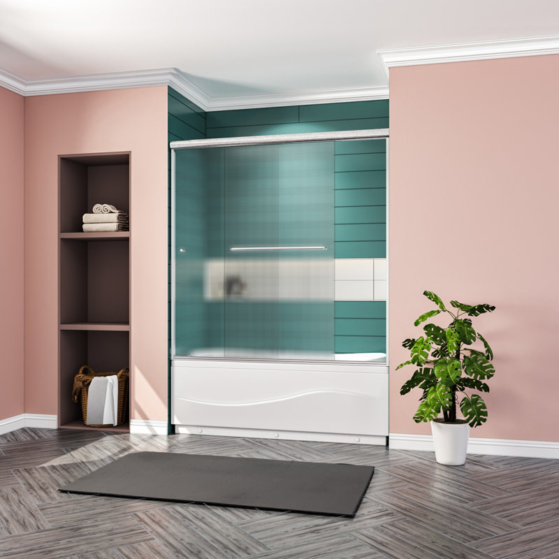Porte de baignoire sans cadre H 57 po x l 57,5 po x H 57 po