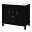 Armoire de salle de bain 36 po avec lavabo. Moderne et pratique. 2 portes, tiroirs de rangement. Bassin en céramique noire. Vaste espace