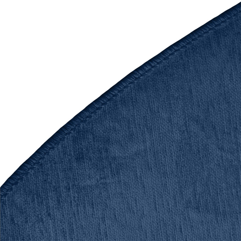 Tapis à rayures bleu marine/argenté métallique/crème Seattle, Rond 5 pi