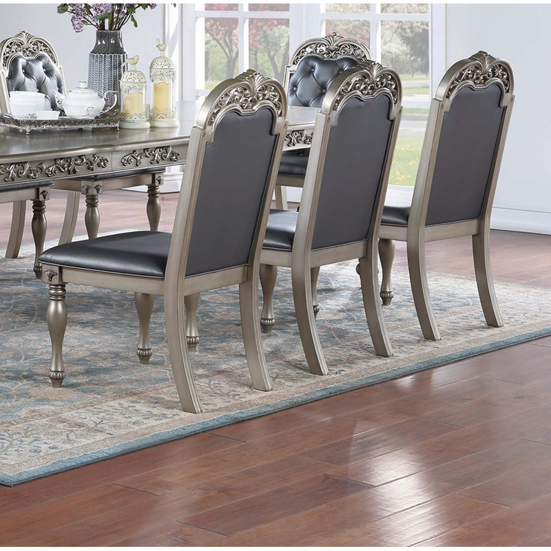 Dining Chairs Dining Room Furniture Upholstered, Silver, Silver