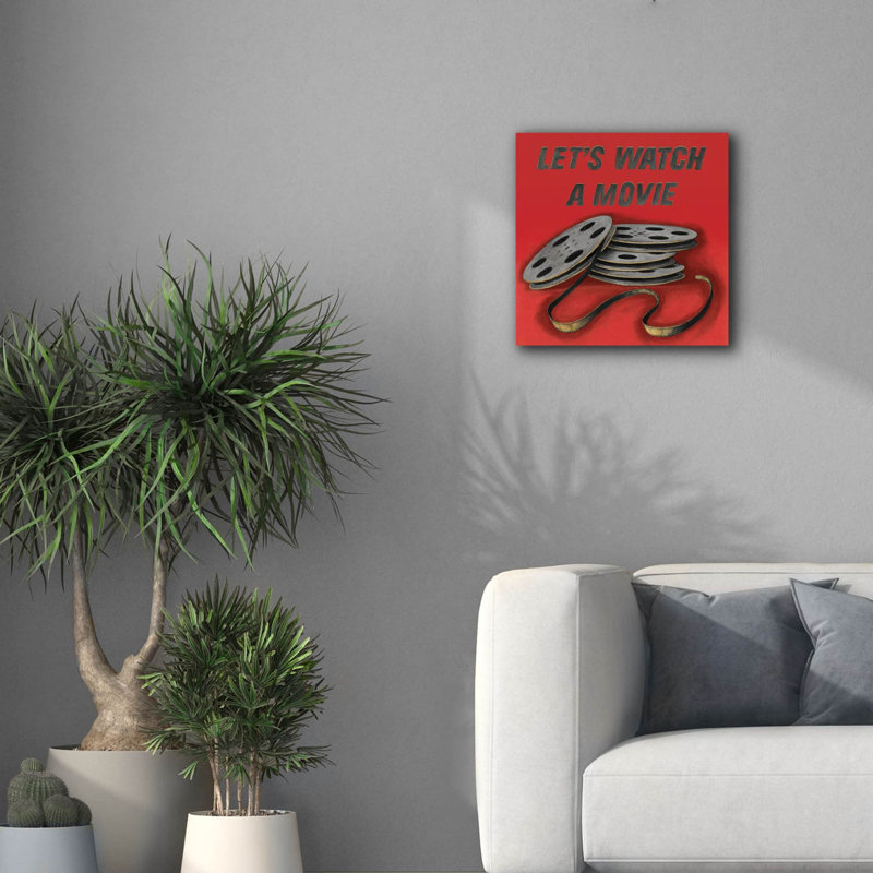 Art mural sur toile Trinx «Lets Watch A Movie Red» par Wild Apple