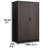 Adjustable Shelf Folding Storage With Locking Doors, Black Steel Cabinet For Home Office, Garage, Solid Tube Shaft Metal Filing Shelf, Black, Easy To Assemble, Spring Loaded Door And-754320523