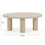 Table d'appoint ronde intérieure / extérieure en faux travertin Cheyan-370366501