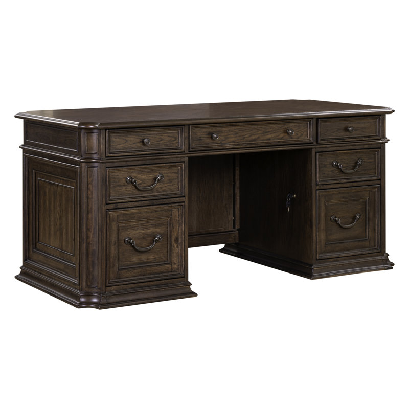  Bureau de direction Dillmon Jr avec moulures décoratives