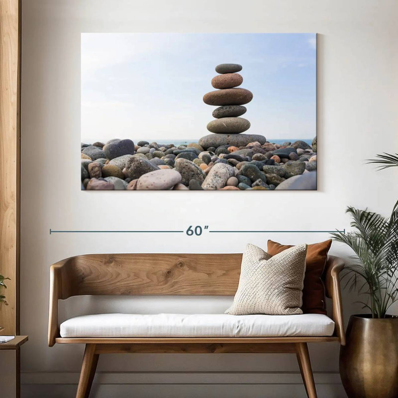 Kerrick Seaside Stone Stack, 32" H x 48" W