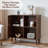Buffetcabinet With Storage,39.4"large Kitchen Sideboard Cabinet With 2 Doors And Shelves,mid-century Wood Coffee Bar For Dining Room,walnut