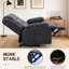 Canapé inclinable 2 places, canapé modulaire inclinable pour le salon et le cinéma maison, canapé causeuse avec porte-gobelets cachés, ports USB, poches latérales-96796126