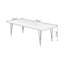 Bureau rectangulaire en bois massif 62,99 "noyer clair + bois massif noir + fer-109305869