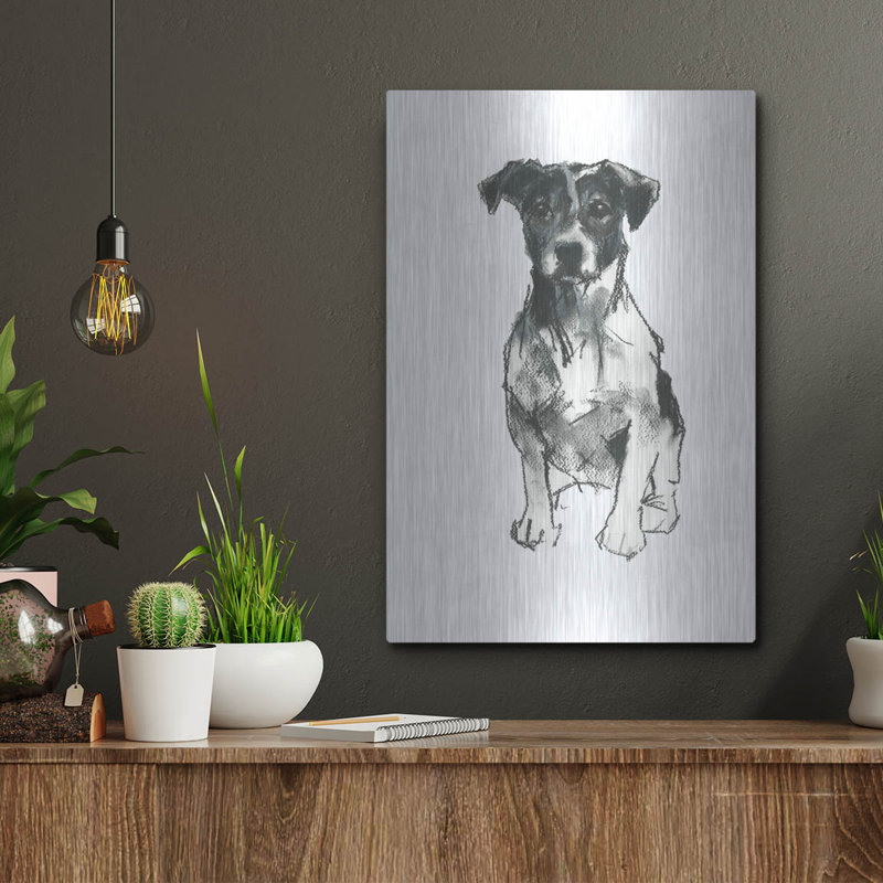  «Doggy Expressions 1» par Cartissi, art mural en métal, 16 po x 24 po, H 16 po x l 12 po