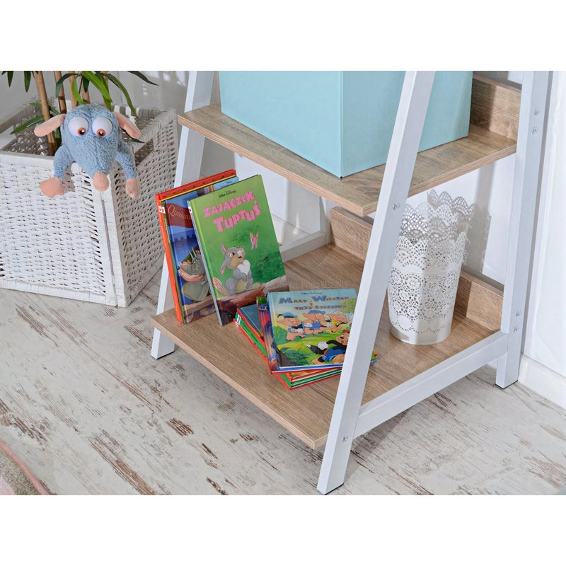 Hillit 146.5cm H x 52cm W Steel Ladder Bookcase