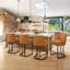 Tabouret de comptoir rembourré H 26 po avec structure en métal-1184682008-1202033805