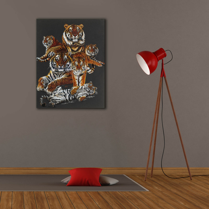 «Dynasty» par Barbara Keith, art mural sur toile, H 34 po x l 26 po x P 1,5 po