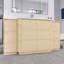Meuble-lavabo autoportant de 60 po avec lavabo en céramique blanche et 2 armoires de rangement, portes à fermeture douce, chêne blanc américain-542824823