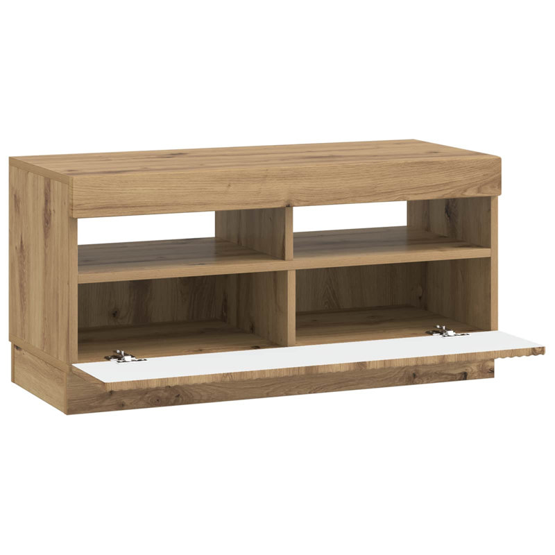 TV Stand, 40cm H x 81cm W x 35cm D, Artisan Oak