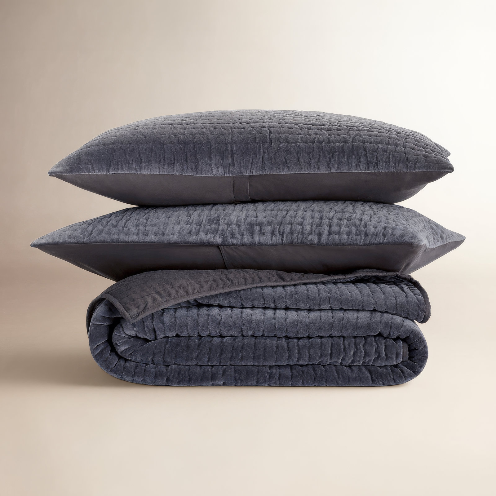 Chambord Cotton Quilt Set, Queen Quilt + 2 Standard Shams, Teal